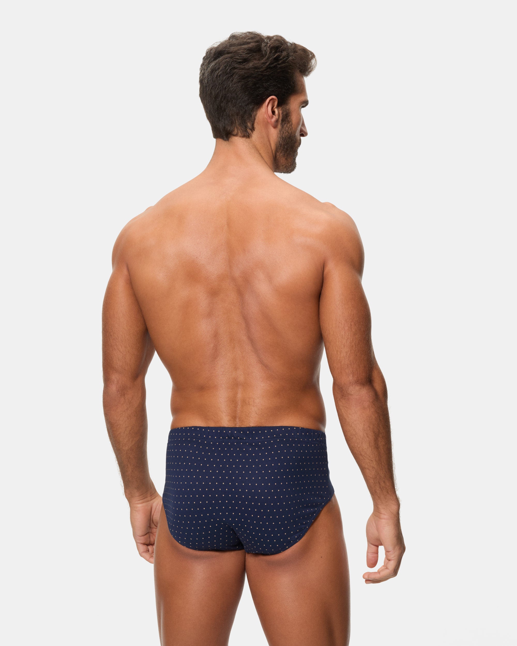 Abanderado Pack of 3 100% Cotton Open Briefs with Dark Geo Prints for Men