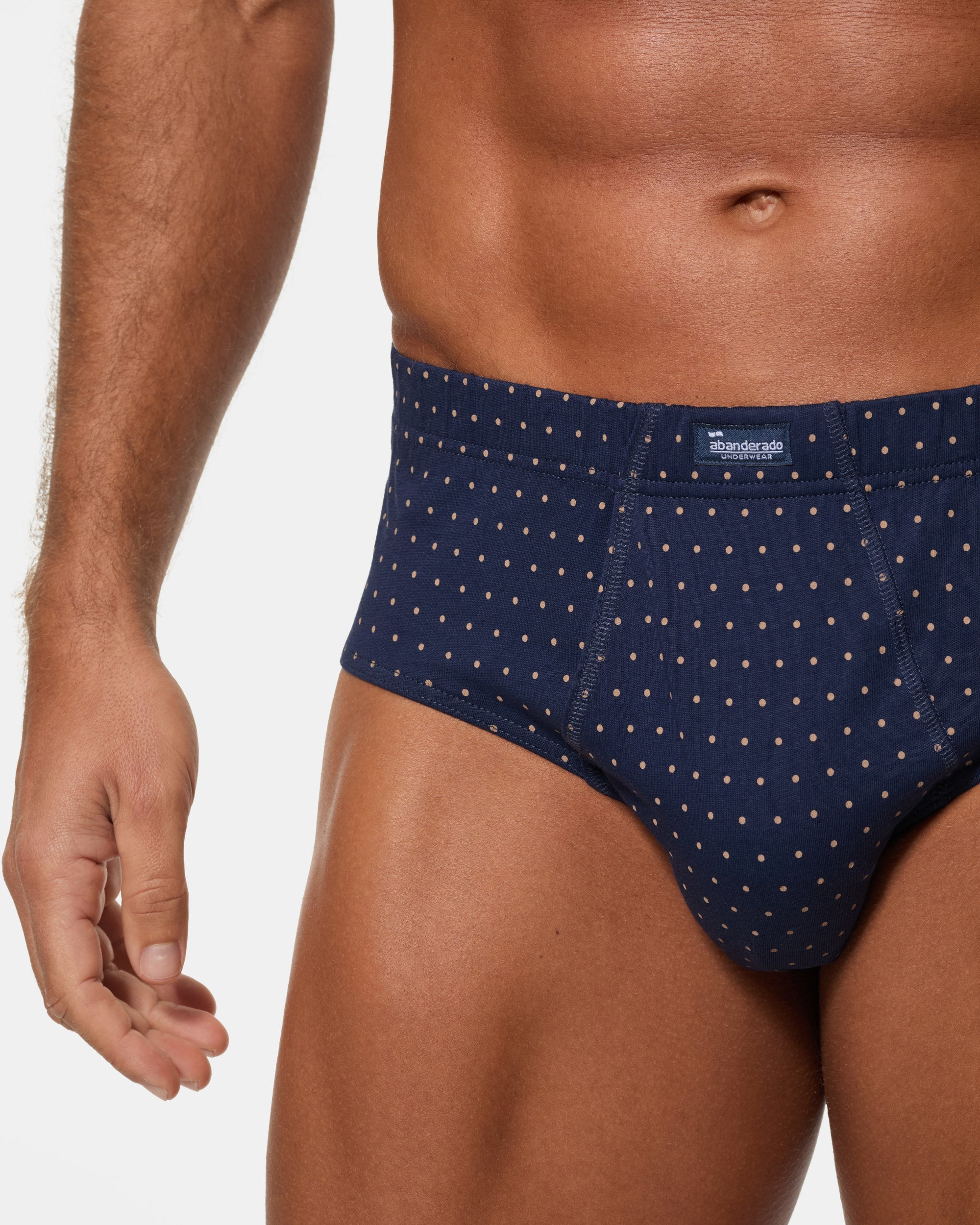 Abanderado Pack of 3 100% Cotton Open Briefs with Dark Geo Prints for Men