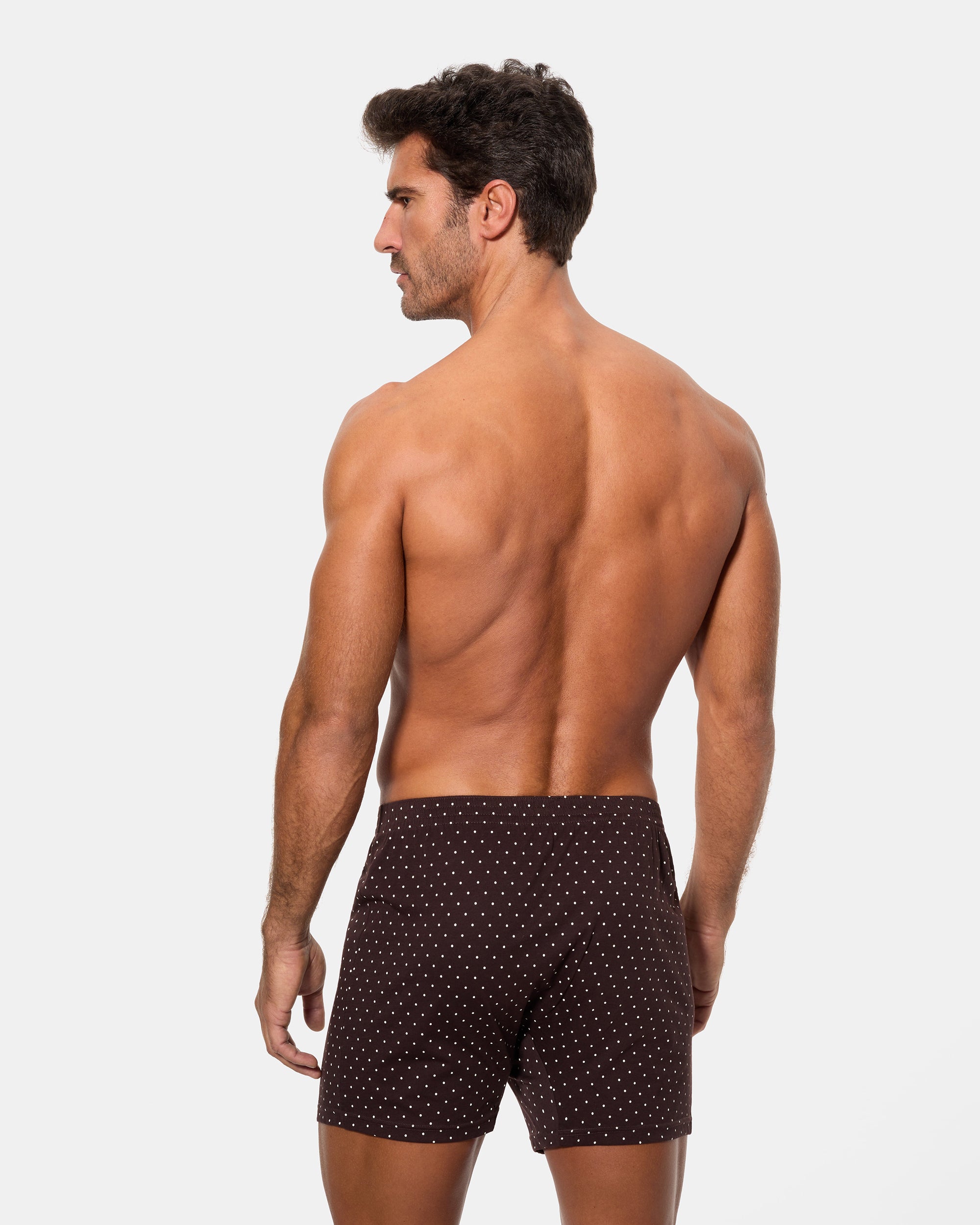 Abanderado Pack 2 Bóxers Abiertos Algodón 100% Estampados café y gris piedra hombre