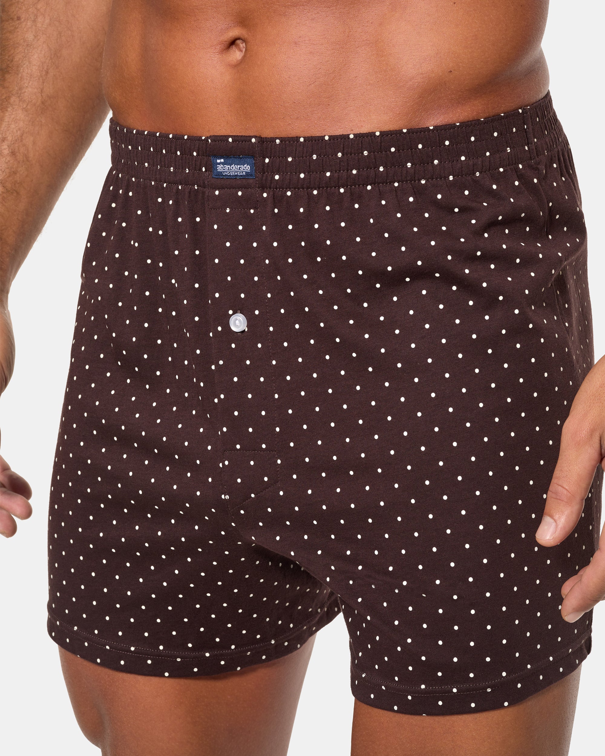 Abanderado Pack 2 Bóxers Abiertos Algodón 100% Estampados café y gris piedra hombre