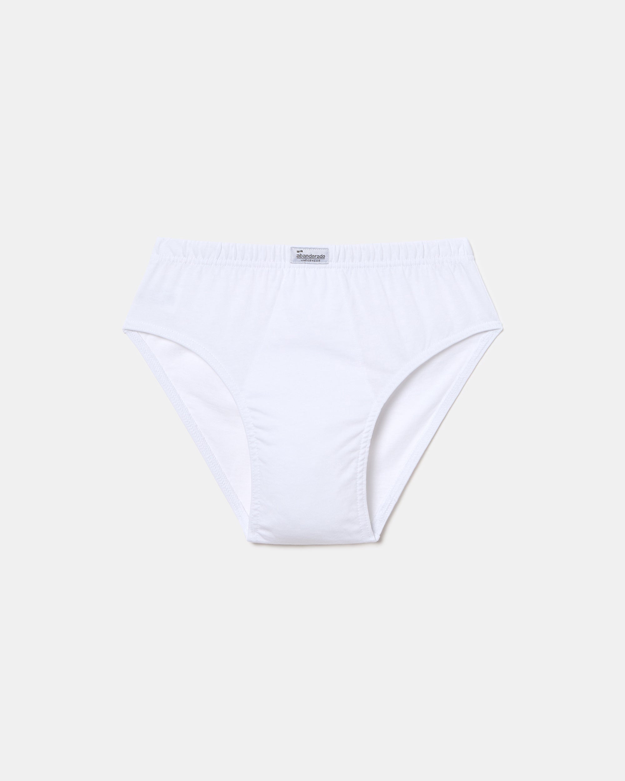 Abanderado Slip Cerrado Junior 100% Algodón blanco niño
