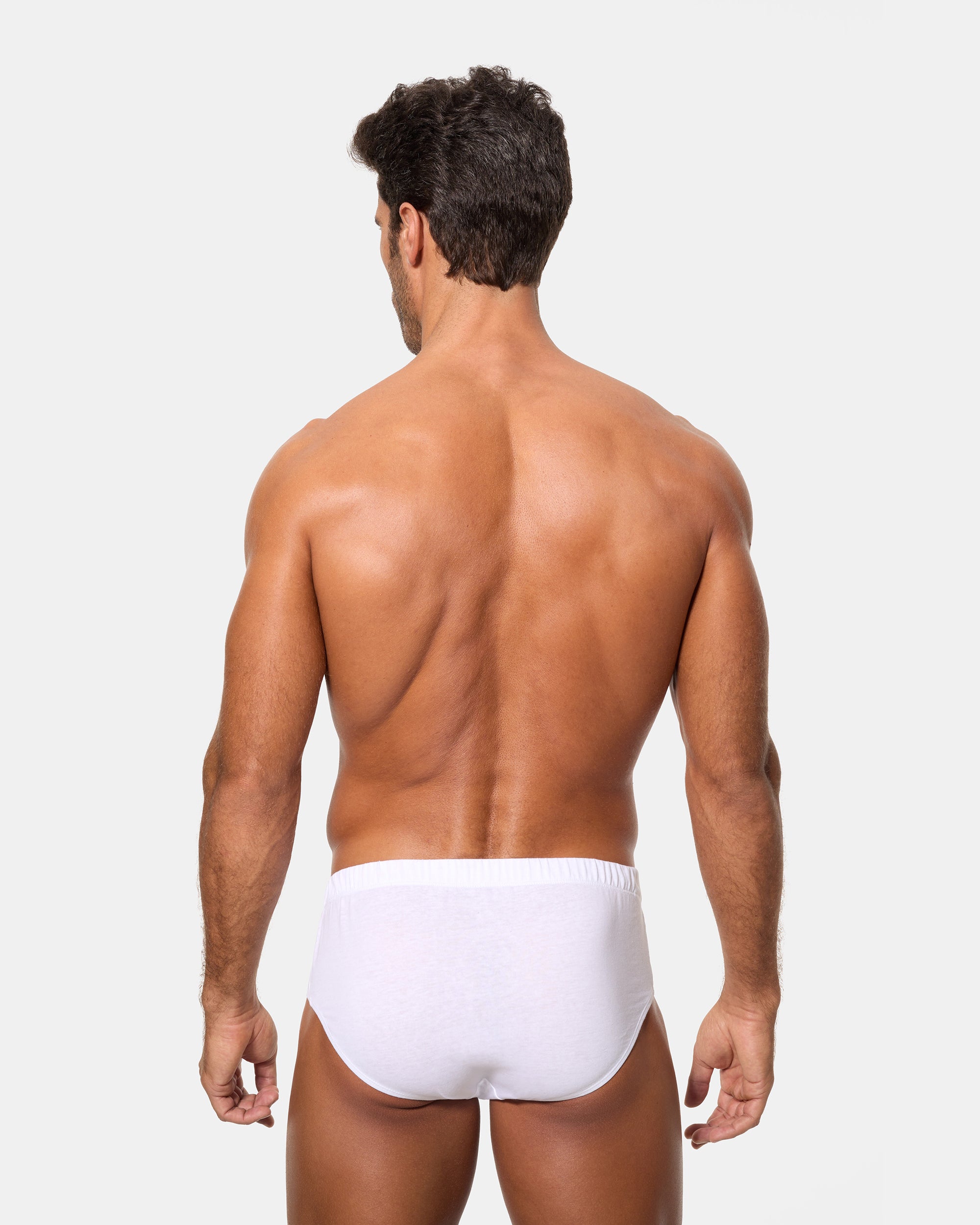 Abanderado Pack 4 Slip Semicorto Algodón 100% blanco hombre