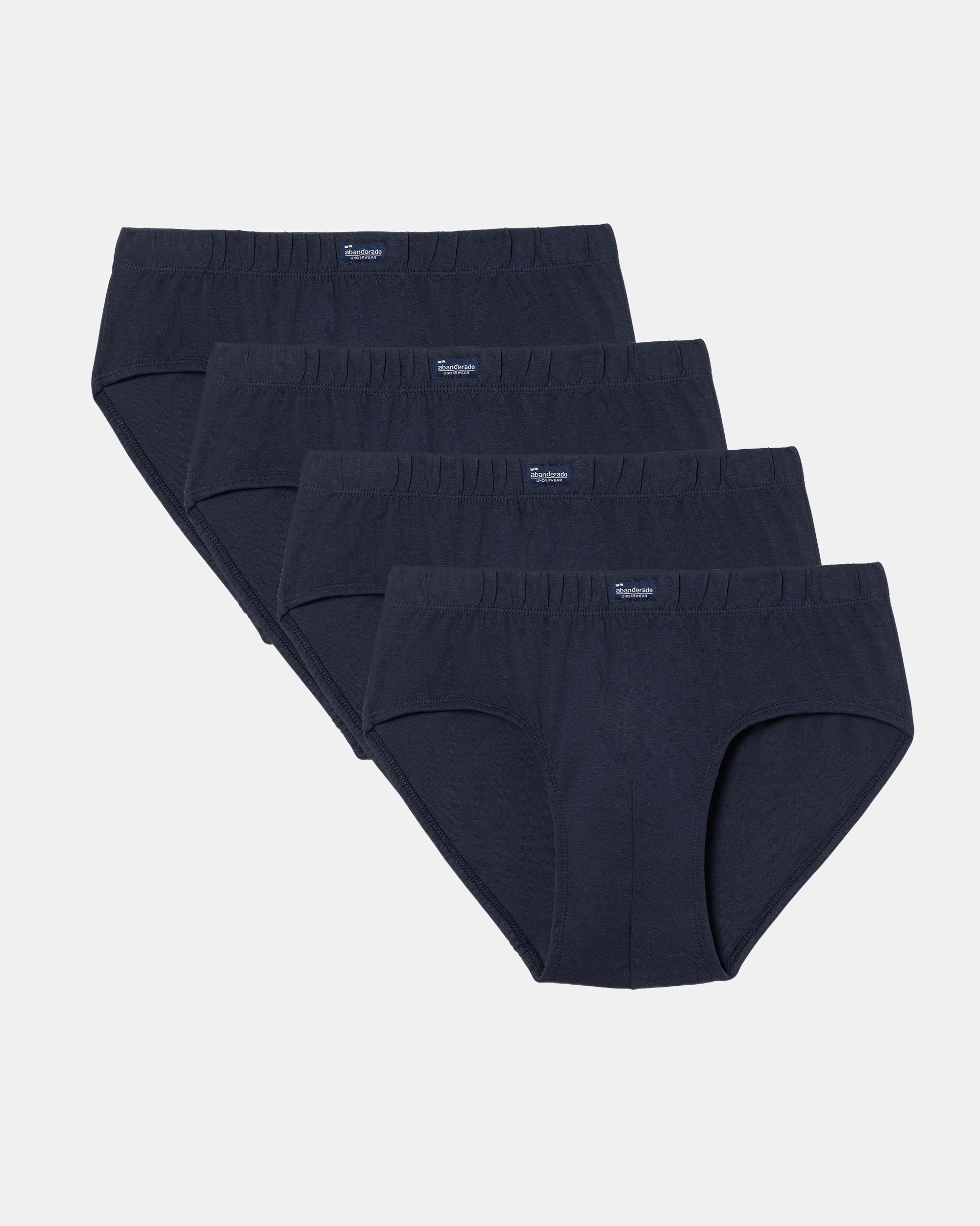 Abanderado Pack 4 Slip Semicorto Algodón 100% azul marino hombre