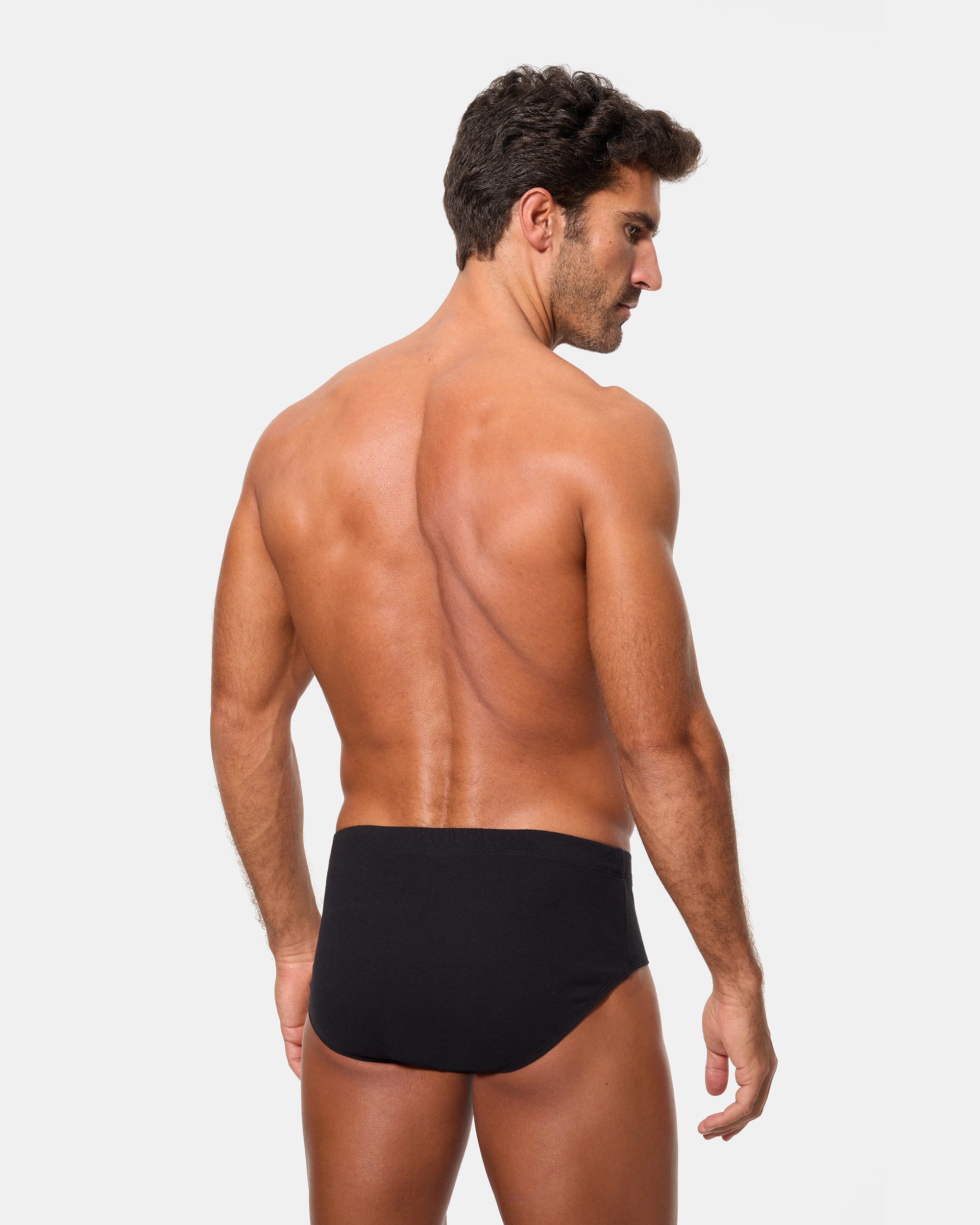 Abanderado Men's 100% Black Cotton Open Brief