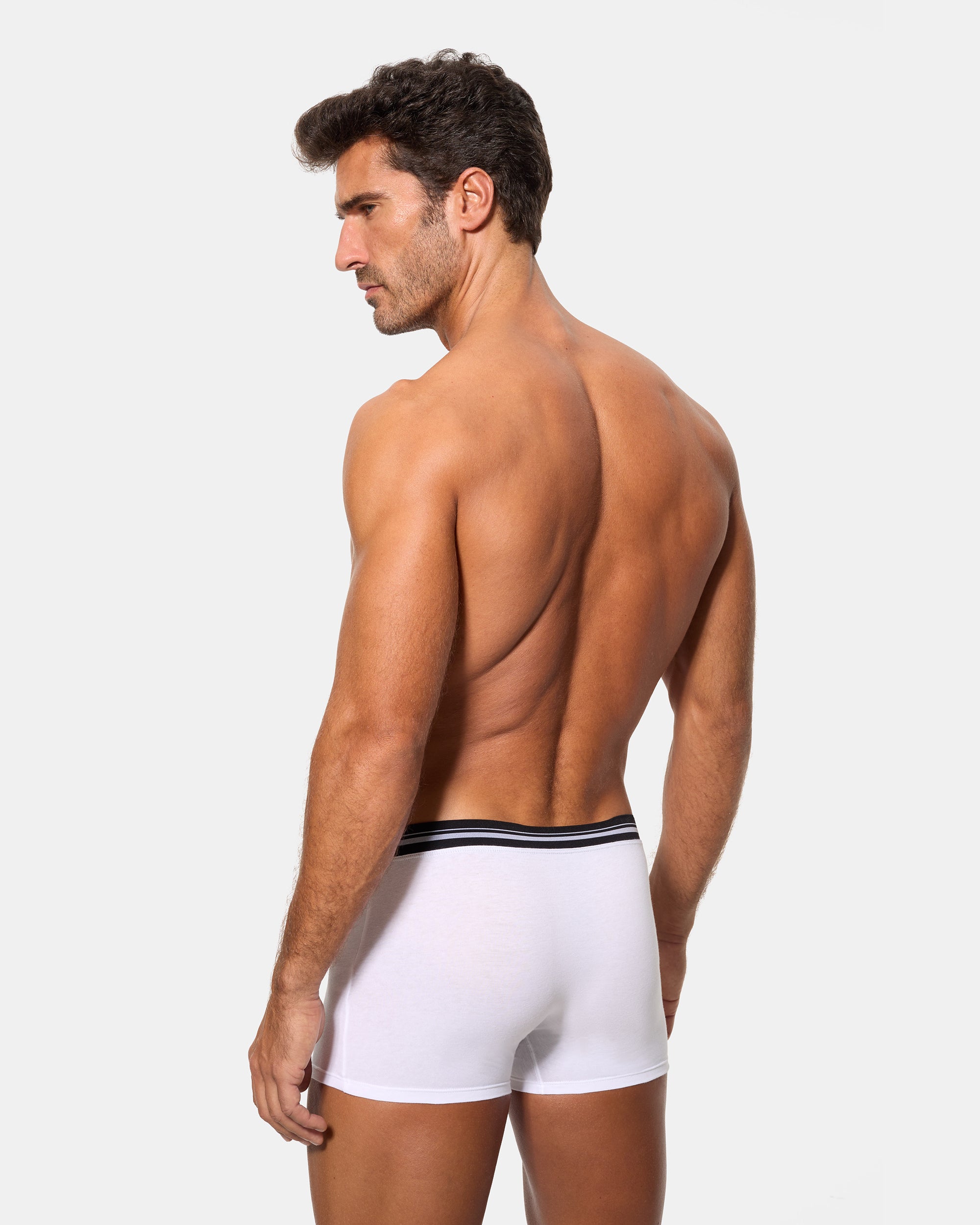 Abanderado Bóxer Cerrado Cintura Extra Suave Algodón Elástico blanco hombre