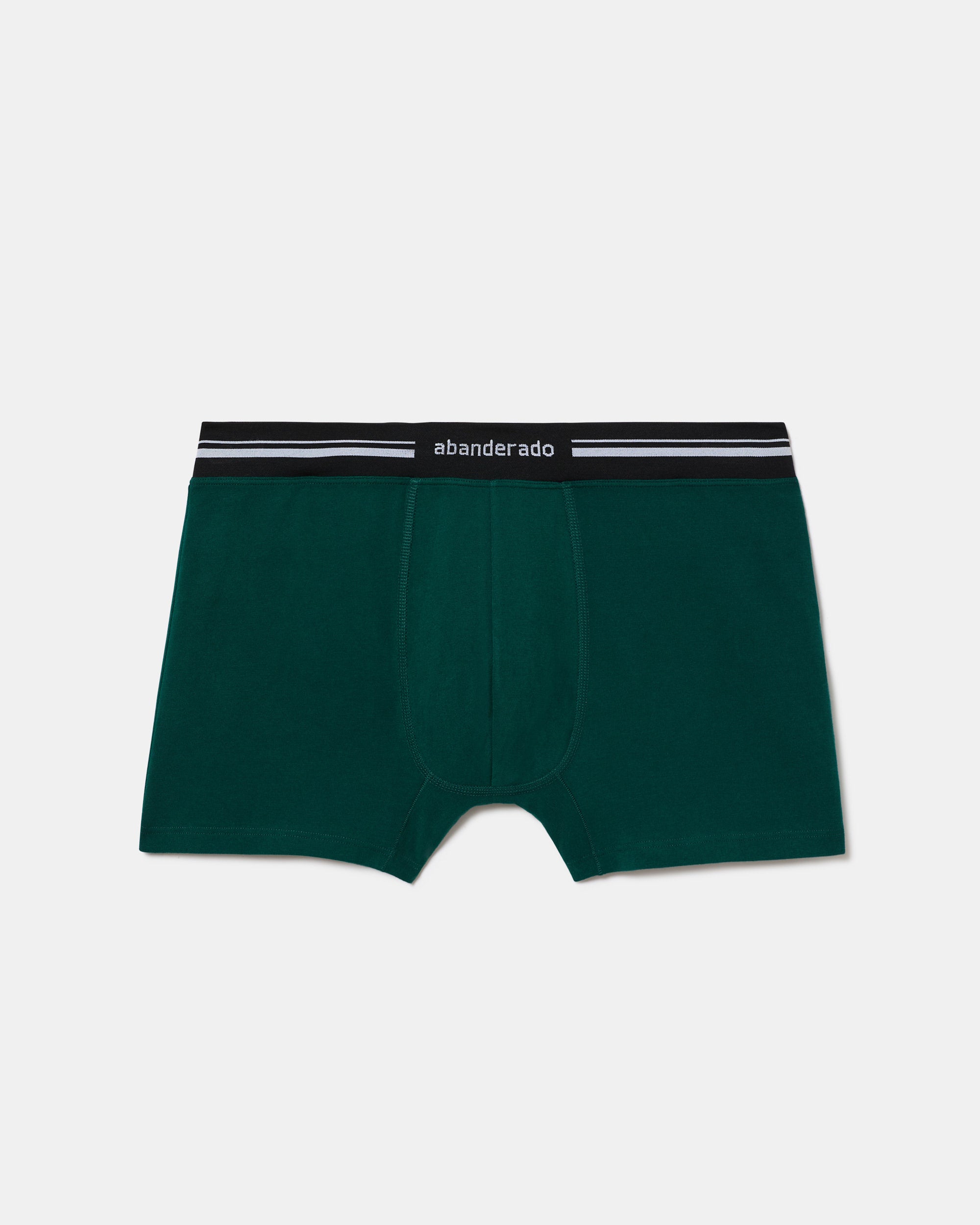 Abanderado Bóxer Cerrado Cintura Extra Suave Algodón Elástico verde oscuro hombre