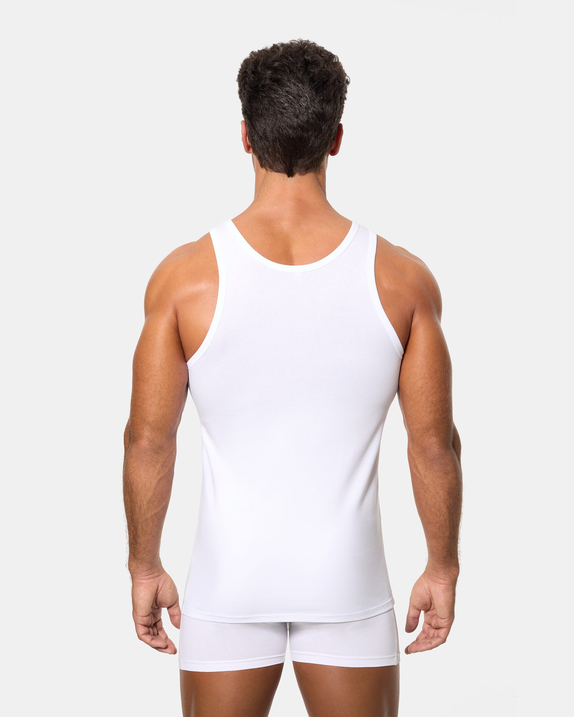 Abanderado Camiseta de Tirantes Tecnología Termorreguladora Regul'activ Algodón Elástico blanca hombre