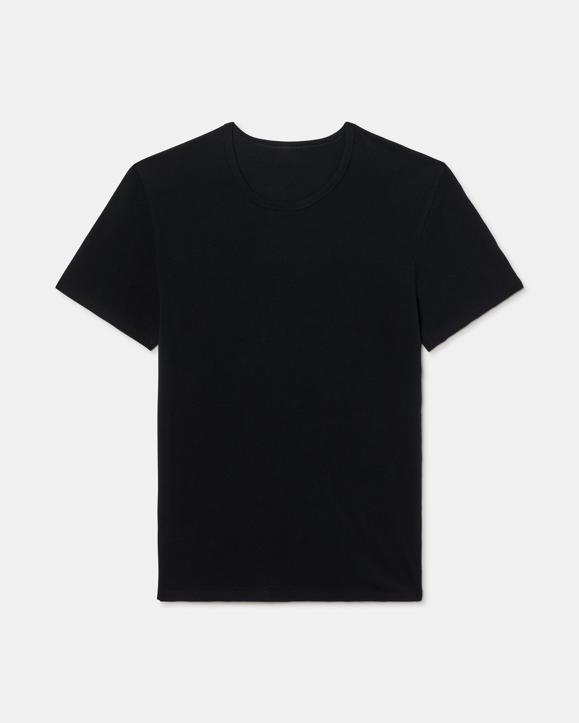 Abanderado Camiseta de Manga Corta Cuello Redondo Tecnología Termorreguladora Regul'activ Algodón Elástico negra hombre