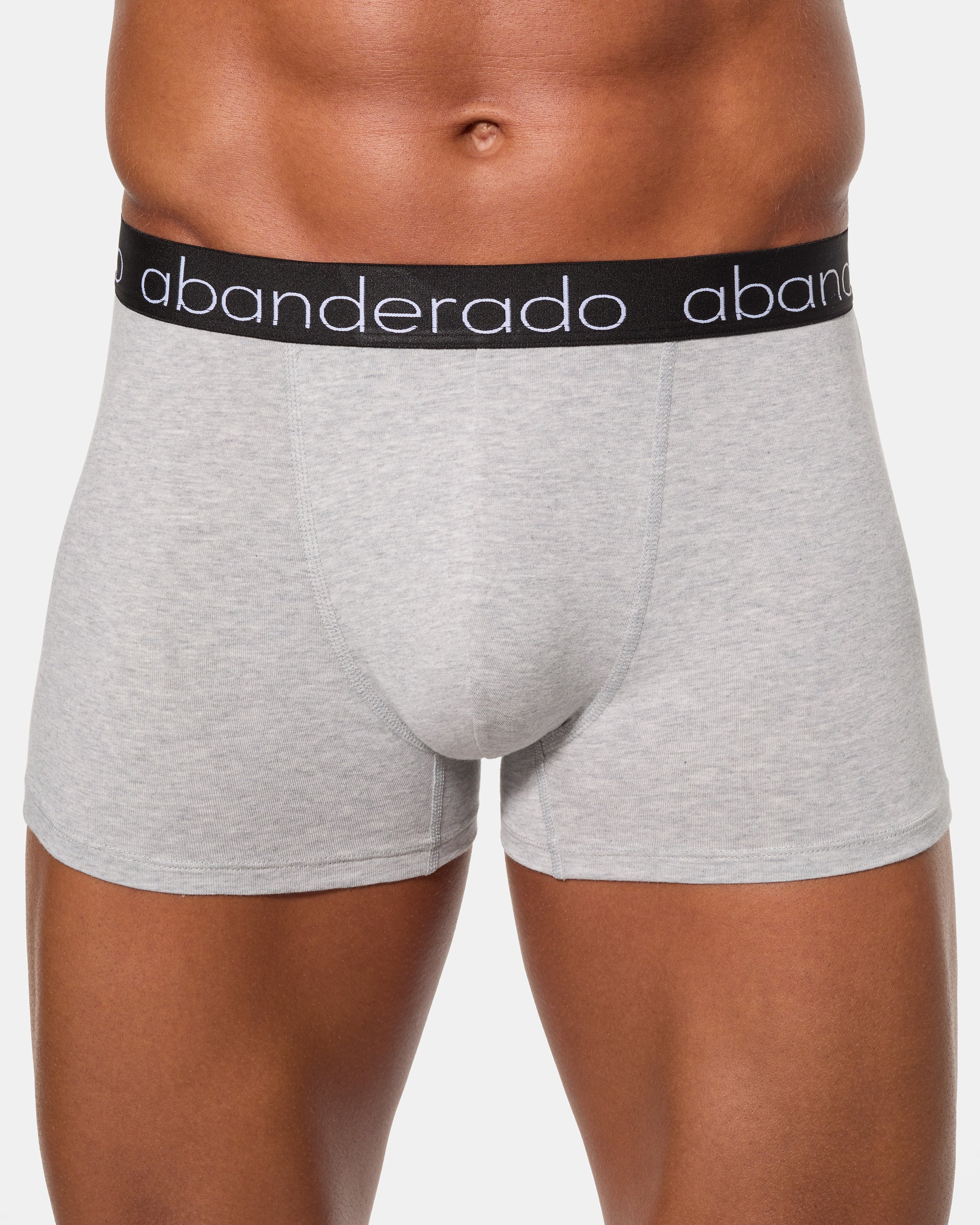Abanderado Pack 2 Bóxers Algodón Elástico cinturilla goma blanco y gris vigoré hombre