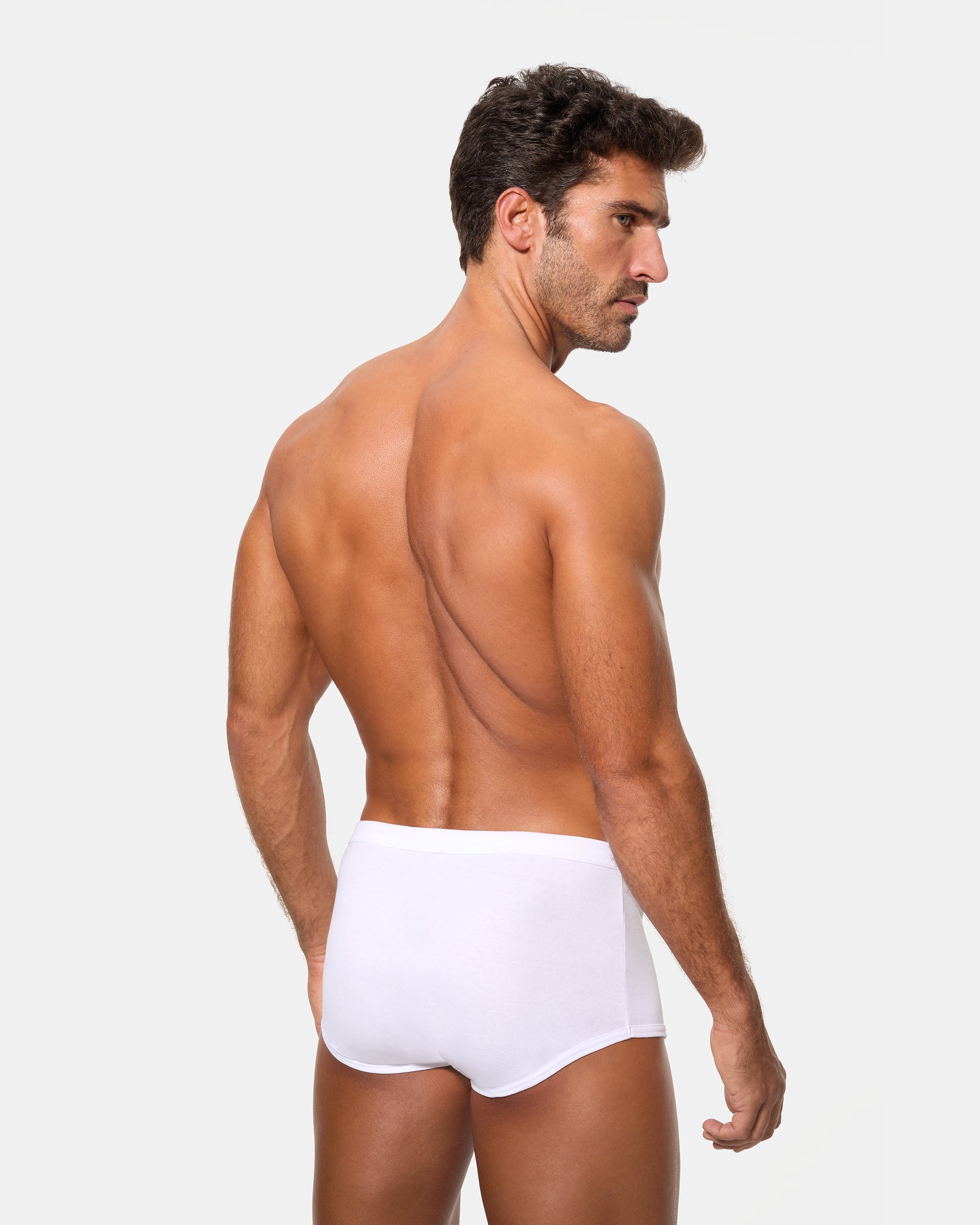 Abanderado Pack 2 Braslips Abiertos 100% Algodón Clásico Canalé blanco hombre