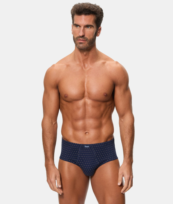 Abanderado Pack of 3 100% Cotton Open Briefs with Dark Geo Prints for Men