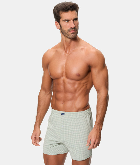 Abanderado Pack 2 Bóxers Abiertos Algodón 100% Estampados cuadros verdes hombre