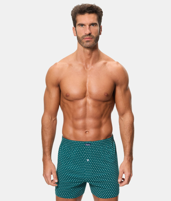 Abanderado Pack 2 Bóxers Abiertos Algodón 100% Estampados cuadros verdes hombre