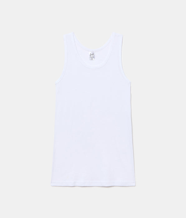 Abanderado Camiseta de Tirantes Sport Junior Algodón 100% blanca niño