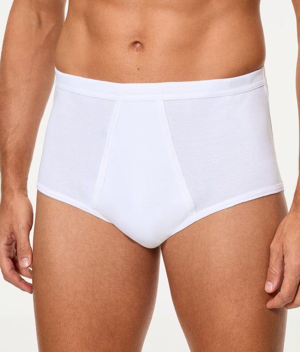 Abanderado Braslip Abierto Corte Alto Clásico Algodón 100% blanco hombre