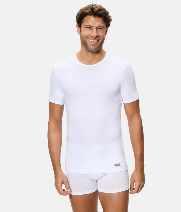 Abanderado Camiseta Térmica Manga Corta Cuello Redondo Termaltech blanca hombre