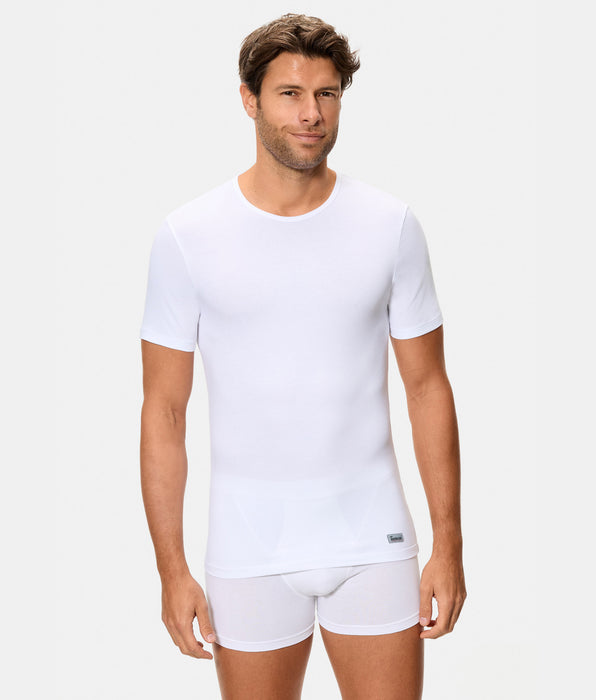 Abanderado Camiseta Térmica Manga Corta Cuello Redondo Termaltech blanca hombre