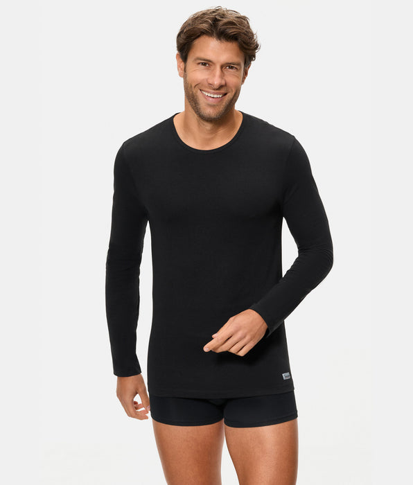 Abanderado Camiseta Térmica Manga Larga Cuello Redondo Termaltech negra hombre