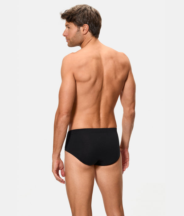 Abanderado Slip Semicorto Algodón 100% negro hombre