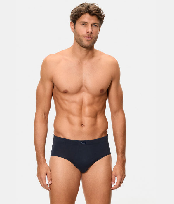 Abanderado Cuecas semi-curtas para homem 100% algodão azul-marinho