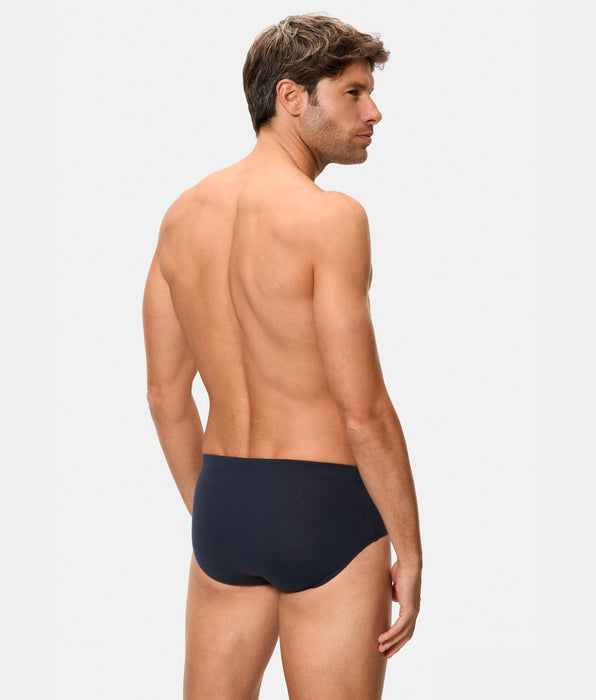 Abanderado Men's 100% Cotton Semi-Short Briefs in Navy Blue