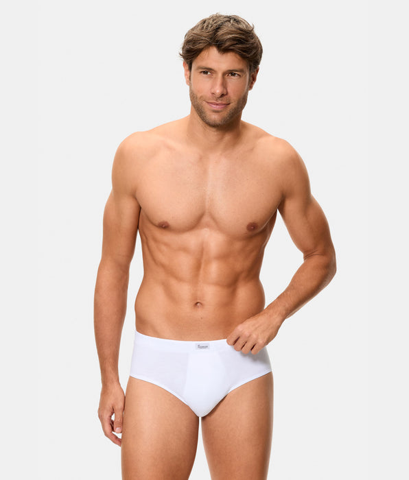 Abanderado Pack 4 Slip Semicorto Algodón 100% blanco hombre
