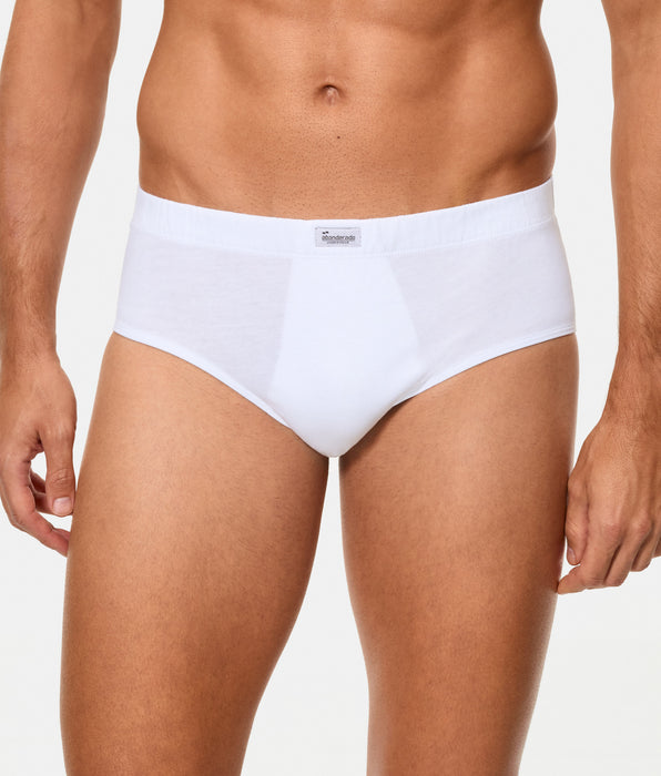 Abanderado Slip Semicorto Algodón 100% blanco hombre