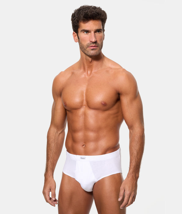 Abanderado Men's 100% White Cotton Open Brief