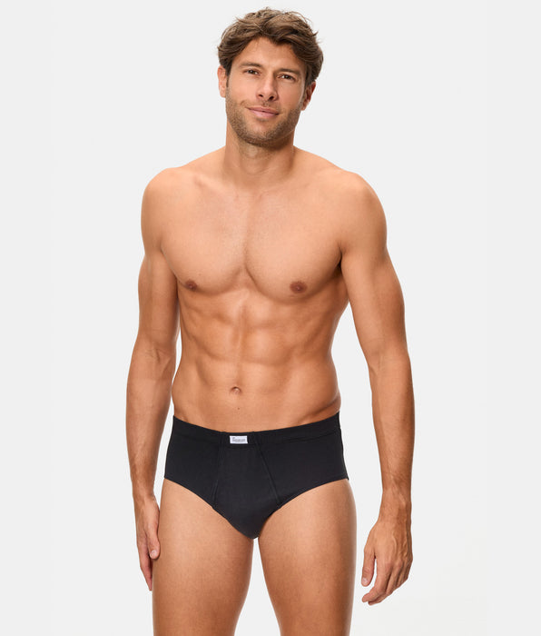 Abanderado Men's 100% Black Cotton Open Brief