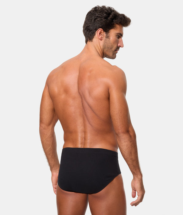 Abanderado Men's 100% Black Cotton Open Brief