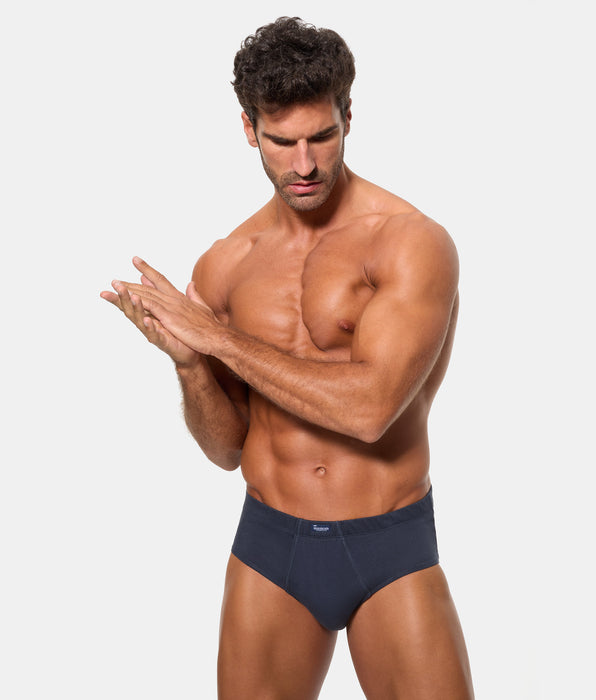 Abanderado Men's 100% Cotton Navy Blue Open Brief