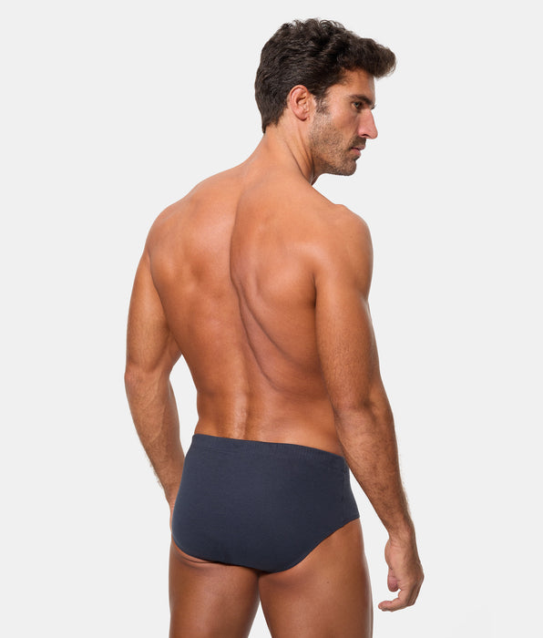 Abanderado Men's 100% Cotton Navy Blue Open Brief