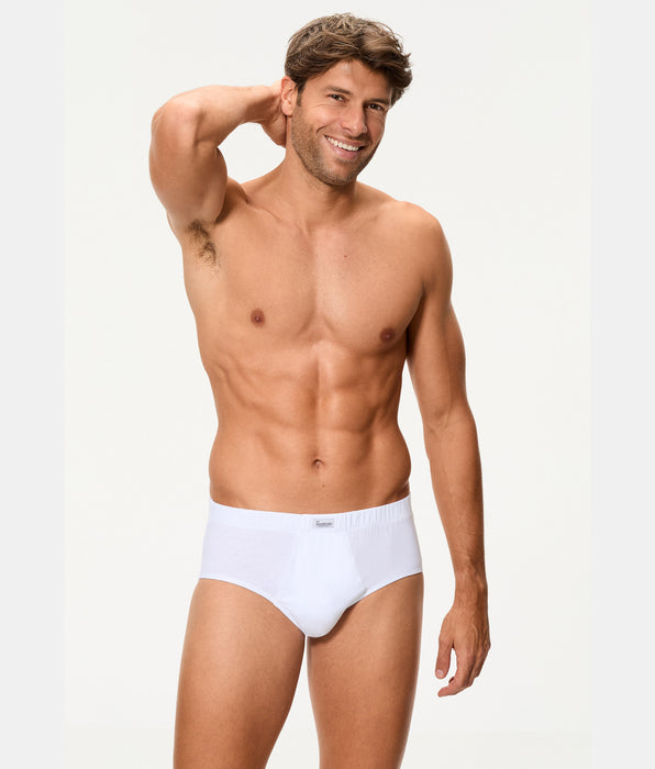 Abanderado Pack 4 Slip Abierto Algodón 100% blanco hombre