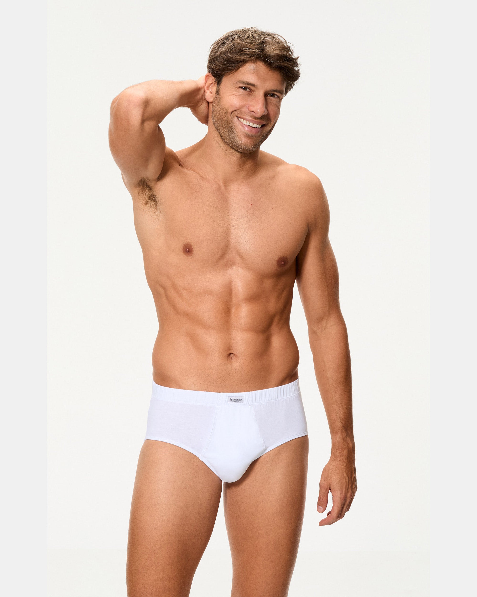 Slip Abierto Algodón 100% blanco hombre | Abanderado