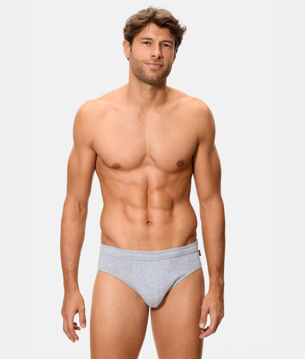 Abanderado Pack of 2 Closed Briefs 100% Cotton Multipack Style Grey and Black Men