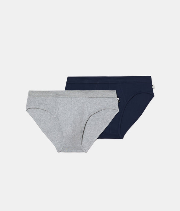 Abanderado Pack de 2 Cuecas Fechadas 100% Algodão Multipack Estilo Cinza e Preto Homem