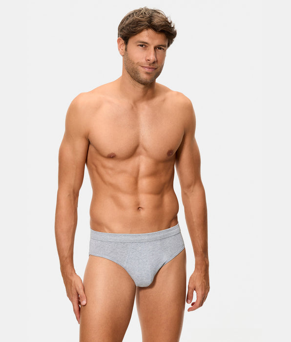 Abanderado Pack of 2 Closed Briefs 100% Cotton Multipack Style Grey and Blue Men