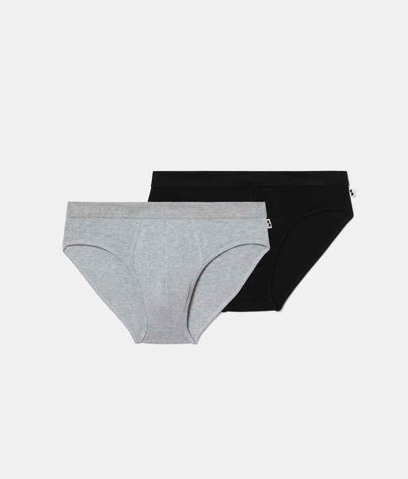 Abanderado Pack de 2 Cuecas Fechadas 100% Algodão Multipack Estilo Cinza e Azul Homem