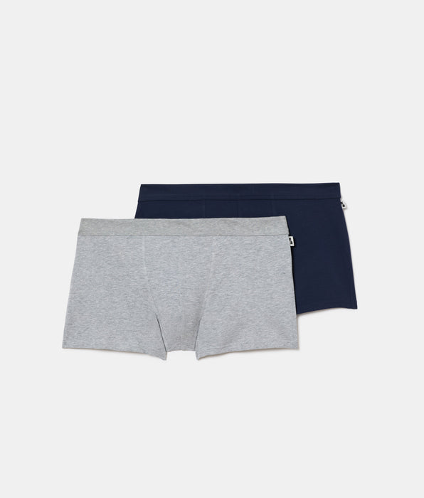 Abanderado Pack de 2 Boxers Fechados 100% Algodão Multipack Estilo Cinza e Preto Homem