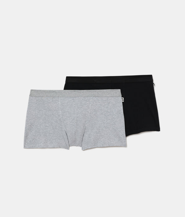 Abanderado Pack de 2 Boxers Fechados 100% Algodão Multipack Estilo Cinza e Azul Homem