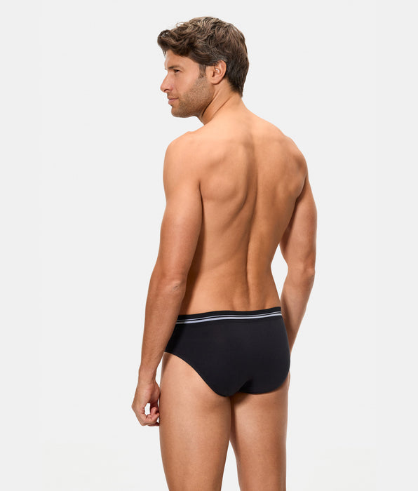 Abanderado Cueca boxer preta extra macia de algodão elástico para homem com cintura fechada