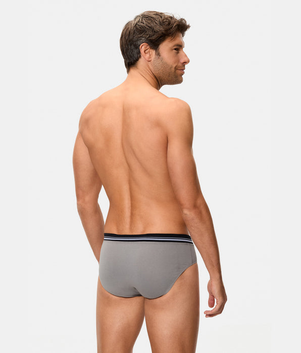 Abanderado Cueca boxer de algodão elástico extra macio para homem com cintura fechada cinza escuro