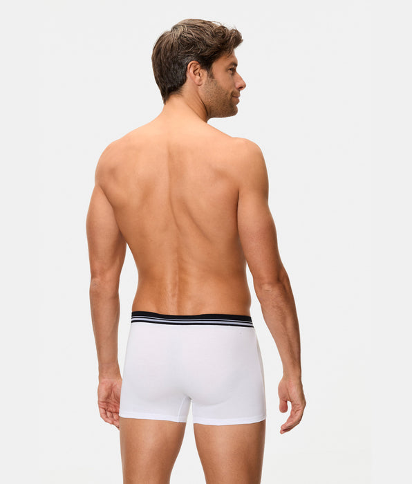 Abanderado Bóxer Cerrado Cintura Extra Suave Algodón Elástico blanco hombre