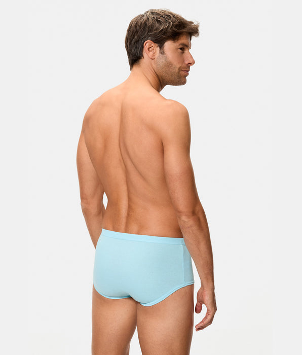 Abanderado Braslip Abierto Clásico Canalé Algodón 50% Poliester 50% azul claro hombre