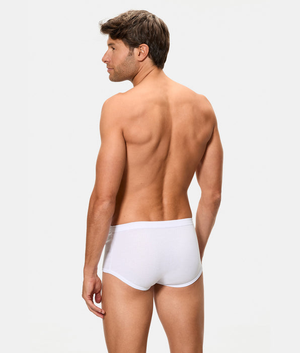 Abanderado Braslip Abierto Clásico Canalé Algodón 50% Poliester 50% blanco hombre