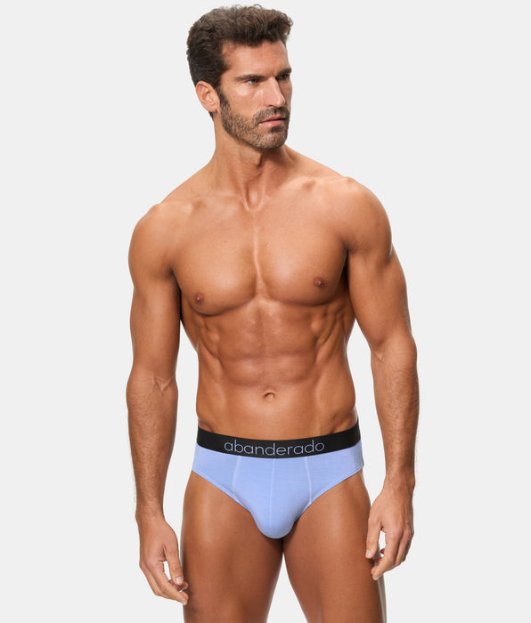 Abanderado Pack 2 Slips Cerrados Línea Premium Sensitive azul oscuro y lavanda hombre