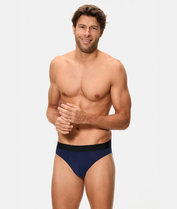 Abanderado Pack de 2 Cuecas Fechadas Premium Sensitive Line azul escuro e lavanda para homem