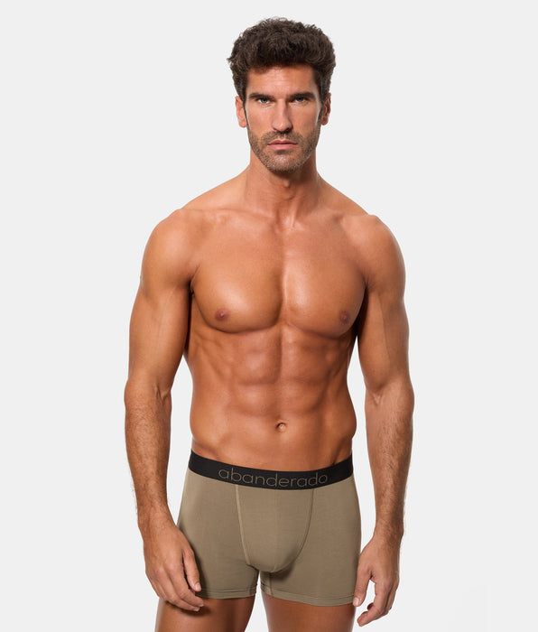 Abanderado Pack 2 Bóxer Cerrados Línea Premium Sensitive negro y kaki hombre