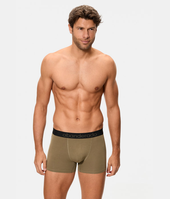 Abanderado Pack de 2 Boxers Fechados Premium Sensitive Line preto e caqui para homem