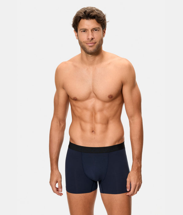 Abanderado Pack de 2 Boxers Fechados Premium Sensitive Line azul escuro e castanho para homem